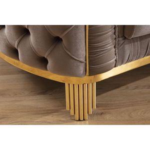 Vanessa Taupe divanetto elegante divano da soggiorno - Product Image 3