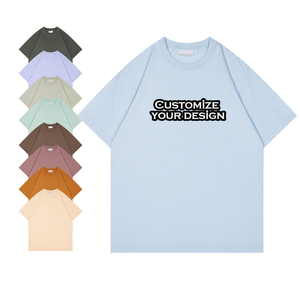 Camiseta de Hombre 100% Algodón, Diseño Sólido, Casual, Manga Corta, Talla Grande, con Logotipo Personalizado, Gruesa y Resistente - Product Image 2