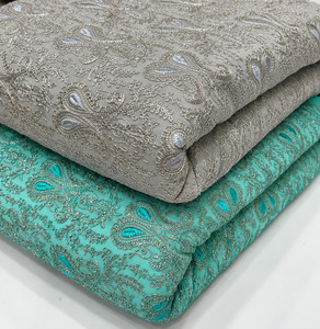 Tissu en Chiffon Brodé Malty Dobby 100% Polyester Respirant Écologique pour Mariage, Couleurs Personnalisées, Fournisseur Textile Export - Product Image 6