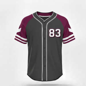 Unisex Custom Baseball Jersey with Short Sleeves 100% Polyester Breathable Fabric for Team Uniforms Training & Sports Activities - Product Image 1