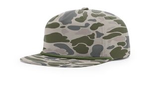 Casquette Snapback fabriquée au Vietnam avec logo personnalisé, 5 panneaux, camouflage, visière plate avec cordon, activités de plein air, pêche, camping - Product Image 1