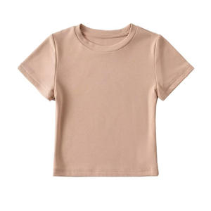 Good Quality 100%Cotton Plain Blank Women <b>Crop</b> <b>Top</b> T-Shirt O Neck Wholesale price Fit Trendy Short Sleeve Women <b>Crop</b> <b>Top</b> T-Shirt - Product Image 1