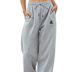 Pantalon de survêtement décontracté pour femme, taille haute, coupe droite, respirant, écologique, couleur unie, automne - Product Image 4