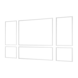 Kit di 3 Modanature in Polistirolo Leggero Verniciabile per Pareti Interne, Facile Installazione, Pannelli Decorativi - Product Image 1