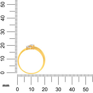 Bague Love Dreamer en diamant, motif Cœur Scintillant, en or jaune 10K, design floral ouvert avec pierres de diamant en forme de cœur 0,25 CT - Product Image 4