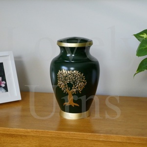 Urne funéraire Arbre de vie pour adulte, taille moyenne, récipient commémoratif pour cendres, design décoratif Arbre de vie - Product Image 3