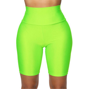 Shorts Capri pour Hommes à Taille Haute, Couleur Unie, Ceinture Élastique, Respirant, Tricoté en Spandex et Polyester, Style Sportif - Product Image 1