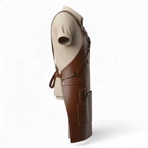 Delantal de Barista de Cuero Genuino, Uniformes para Personal de Cafetería, Ropa de Trabajo Profesional para Cafetería, Protección a Prueba de Olores, con Espacio para Logotipo - Product Image 3