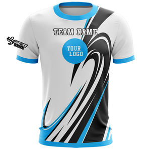 T-shirts personnalisés pour hommes en polyester 100% à séchage rapide, coupe ample, avec impression sur le devant, col rond - Product Image 6