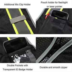 Customized Logo Color High Quality Polyester Waterproof Comfortable High Visibility Breathable Reflective Safety Vest Pockets - Product Image 4