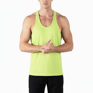 Customer Demanding <b>Men's</b> Sleeveless <b>Stringer</b> <b>Vests</b> High Quality 4 Way Stretch Racerback Fitness Clothing Gym Tank Tops <b>Men</b> - Product Image 4