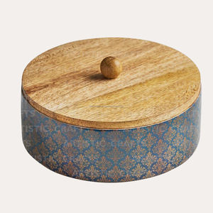 Caja de Roti de madera hecha a mano de calidad superior Contenedor de almacenamiento de tortilla de alta calidad Servir comida Chapati Cazuela-22 - Product Image 5