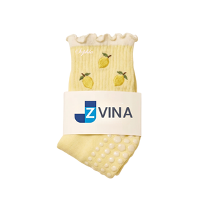 Wholesale Cute Style Cotton Ribbed Design <b>Frill</b> Ankle Non Slip <b>Socks</b> for Women Cute Fruit Pattern Yoga <b>Socks</b> Home Fitness - Product Image 1
