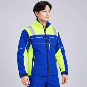 เสื้อแจ็คเก็ตทำงานแบบสะท้อนแสงกันน้ำสำหรับผู้ชาย สีเหลือง สำหรับงานรักษาความปลอดภัย พร้อมบริการจัดส่ง - Product Image 5