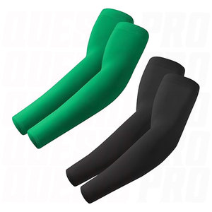 Mangas de compresión largas de seda helada personalizadas para exteriores, protección solar de verano, refrescantes, anti-UV, deportivas, negras y verdes - Product Image 1