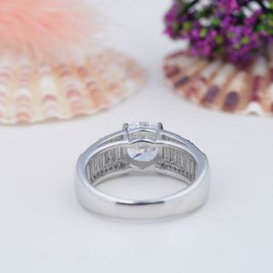 Trendy Women's <b>925</b> <b>Silver</b> Moissanite Gold Plated Wedding <b>Ring</b> Set Custom Made Luxury Fashion Jewelry - Product Image 3