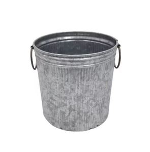 กระถางต้นไม้ทรงกลมสูงสีเทา ดีไซน์ทันสมัย สำหรับตกแต่งพื้น ผนัง บ้าน ทั้งภายในและภายนอก ผลิตด้วยมือ ขายส่งจำนวนมาก - Product Image 2