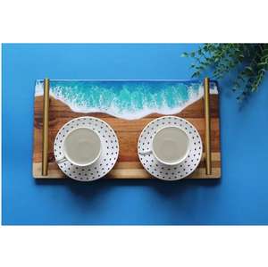 Bandeja de resina de madera de calidad de exportación, bandeja de madera con resina epoxi para decoración de mesa de comedor en el hogar y la cocina a un precio competitivo. - Product Image 6