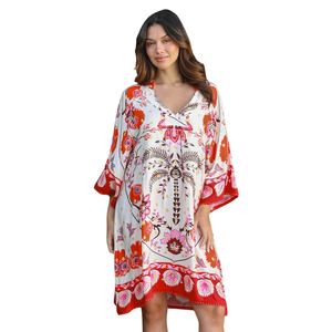 Vestido Mini Estampado Floral para Mujer, Vestido de Moda al por Mayor - Product Image 3
