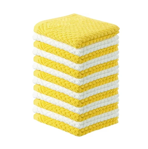 Latest Design <b>Kitchen</b> Towels Soft Absorbent Antimicrobial Textured Loops Dobby Striped Cotton Quick-Dry Compressed <b>Kitchen</b> Towel - Product Image 1