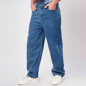 Men's High Waist Straight Leg Stonewashed Denim Jeans Casual Cotton Pants Breathable Midweight Canvas Fit <b>White</b> Sneakers Style - Product Image 2
