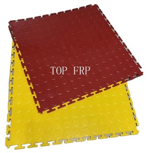 Dalles de sol de garage en PVC robustes de 6 mm, emboîtables, amovibles, antidérapantes, revêtement de sol en vinyle pour hôpital, atelier, usage intérieur - Product Image 1