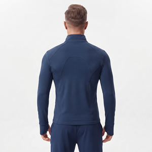 Chaqueta Deportiva Personalizada para Hombre, Chaqueta de Yoga y Fitness con Cuello Alto, Chaqueta de Gimnasio Transpirable de Punto con Cierre Completo, Chaqueta Deportiva Ajustada para Hombre - Product Image 3