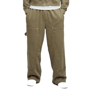 Ensemble de survêtement personnalisable 2 pièces en polyester French Terry pour homme – Sweat à capuche léger surdimensionné avec fermeture éclair et pantalon de jogging avec logo frontal - Product Image 5