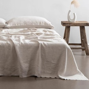 Juego de Sábanas de Lino Puro 100% Natural Francés de Lujo para Hoteles, con Funda de Almohada - Product Image 3