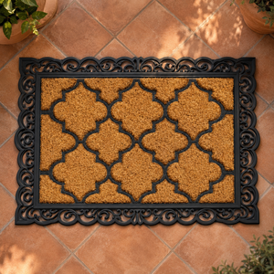 Hot Selling Handmade Woven Jute Floral Mats 40x70cm Medium Thick Anti-Slip Hotel Doormat Made in India - Product Image 3