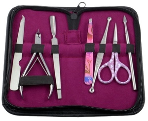 Manicure Kit <b>Nail</b> Tools <b>Set</b> of 7 Pieces With <b>Nail</b> Nipper Clipper Tweezer Cuticle Scissors Manicure Kit - Product Image 1