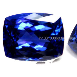 แทนซาเนียหินเครื่องประดับ DIY,อัญมณีทรงหลวมตัดเหลี่ยมเพชรพลอยธรรมชาติสีน้ำเงินเข้ม4X4MM - Product Image 1