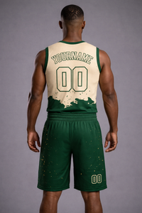 เสื้อเจอร์ซีย์ขายส่ง สีเบจ สีเขียว ทีมชาติสหรัฐอเมริกา ชุดยูนิฟอร์มบาสเก็ตบอลอเมริกัน แบบเย็บ  แห้งเร็ว ดีไซน์ใหม่ล่าสุด - Product Image 2