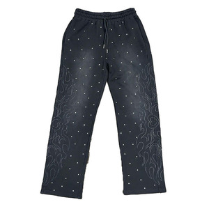 Pantalones Deportivos de Felpa Gruesa para Hombre, con Estampado Digital de Flores, Ecológicos, Lavados con Piedras, con Cierre de Cordón Ajustable - Product Image 3