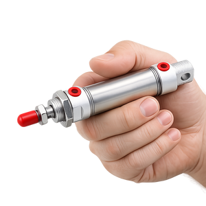 Brass Stainless Steel <b>Mini</b> Pneumatic Cylinder Double Acting Air Cylinder for CNC Machine Tools <b>Drilling</b> Customized Sizes - Product Image 2
