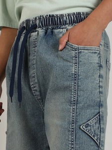Jean en denim pour homme de qualité supérieure, tissage écologique, style artisanal, coupe décontractée à jambe large, collection printemps - Product Image 5