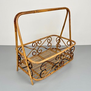 Porte-revues en rotin, organisateur de bureau et accessoires, supports de rangement pour livres et journaux - Product Image 4