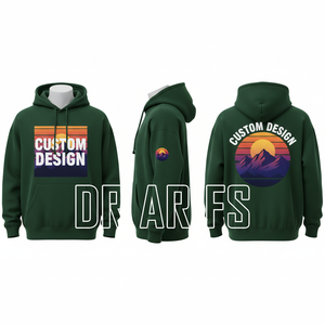 Sweat à capuche imprimé DTF pour homme, logo personnalisé, coupe oversize, streetwear, vêtements décontractés - Product Image 2