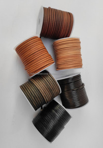 สายหนังแท้แบบแบน สีแทน สำหรับทำสร้อยข้อมือ บรรจุแบบม้วน ยี่ห้อ Reliance Leather Products ทำจากหนังแท้ 100% - Product Image 6