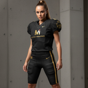 Uniforme de Fútbol Americano Personalizado, Conjunto Completo Sublimado, Impresión de Número y Logotipo del Equipo, Tela de Malla Resistente para Entrenamiento y Partidos - Product Image 6