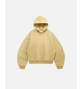 เสื้อฮู้ดดี้โอเวอร์ไซส์แบบสวมหัว ผ้าฟลีซเนื้อหนา ผสมผ้าฝ้าย 100% ทรงหลวมไหล่ตก  ผลิตตามสั่ง  รักษ์โลก - Product Image 6