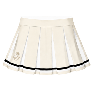 Jupe plissée ivoire pour femme, uniforme de danse athlétique, jupe de compétition et de performance avec style plissé - Product Image 1