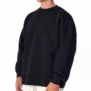 Sweat-shirts personnalisés vintage formels d'hiver à manches longues, tissés, avec blocs de couleur, noirs, service OEM numérique, fabricant - Product Image 5