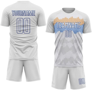 Camiseta de Fútbol Personalizada con Absorción de Humedad, Degradado Blanco y Morado, Sublimada, Manga Corta, Corte Regular, OEM ODM - Product Image 2