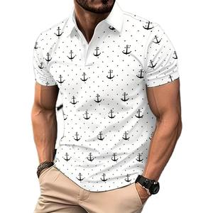 Chemise tricotée unie pour homme, respirante, séchage rapide, polyester/coton, logo frontal, offre spéciale - Product Image 3
