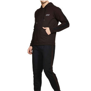 เสื้อฮู้ดซิปเต็มตัวผ้าฟลีซโพลีเอสเตอร์ 100% คุณภาพสูง น้ำหนักเบา พร้อมเชือกปรับได้ ชุดวอร์มฤดูหนาวสำหรับผู้ชาย - Product Image 2