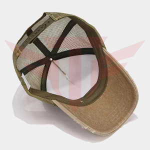 Gorra Trucker de Lona Sólida Tactus Industries, Ajustable, de 6 Paneles, Estilo Vintage Desgastado, Unisex, Casual, 100% Poliéster, Color Cobre Dorado - Product Image 3
