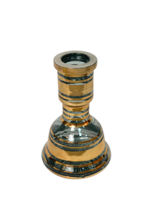Base de rechange en verre pour chicha, avec bande métallique de luxe, modèle Romance – Vente en gros - Product Image 2