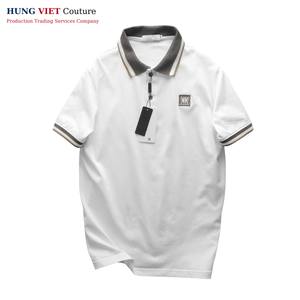 100% poliéster sublimación hombres de talla grande Golf para camisetas de Polo logotipo bordado sólido tejido liso algodón pantalones cortos manga - Product Image 2