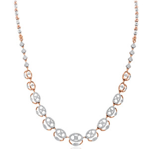 Conjunto de Collar de Oro Rosa de 14 Quilates, 17.550 Gramos, Ligero, para Novia, con Pendientes a Juego, Joyería Fina al por Mayor, Proveedor B2B - Product Image 5